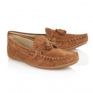 Nevis Dark Tan Suede Loafer