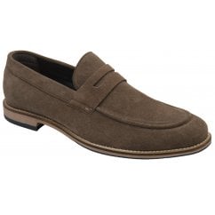 Almond Turnbull Suede Penny Loafer | Frank Wright