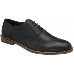 Black Darlow Leather Brogue Shoe | Frank Wright