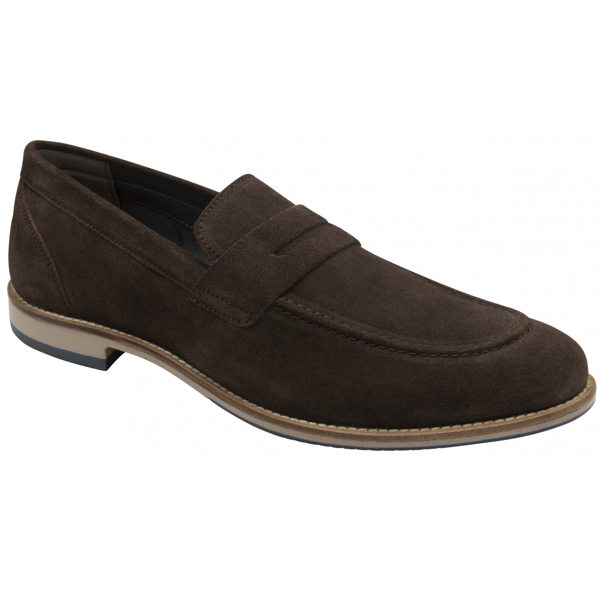 NEW Frank Wright Men\'s Brown Suede Loafers Size 7 Frank Wright Suede Slip On Loafers in Brown for Men | Lyst main image 2