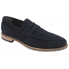 Navy Turnbull Suede Penny Loafer | Frank Wright