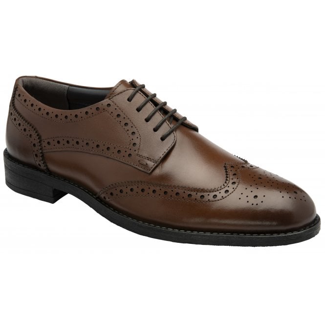 Tan Huges II Leather Brogue Shoe | Frank Wright