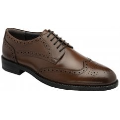 Tan Huges II Leather Brogue Shoe | Frank Wright