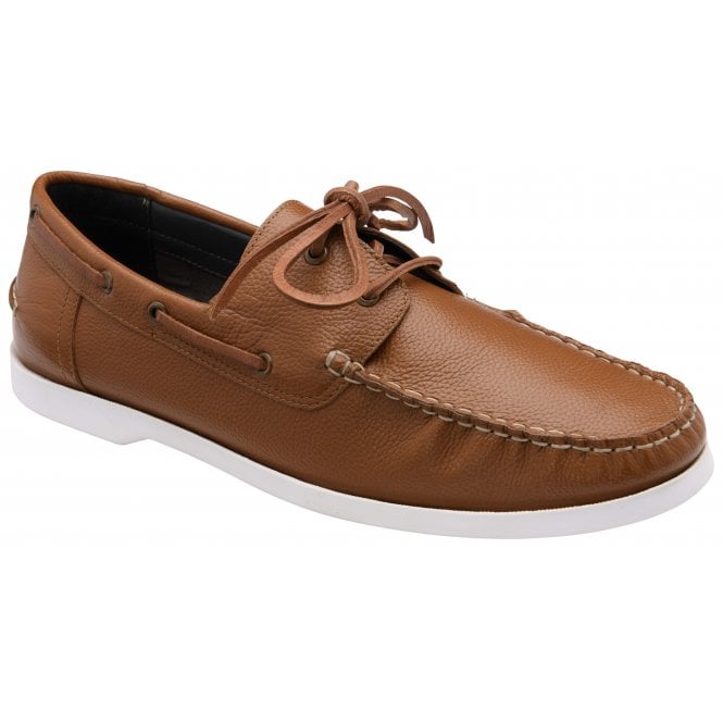 Tan Reaney Leather Boat Shoe | Frank Wright