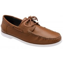 Tan Reaney Leather Boat Shoe | Frank Wright
